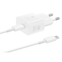 SAMSUNG USB-C TRAVEL CHARGER 25W BLANC + CABLE TYPE-C / TYPE