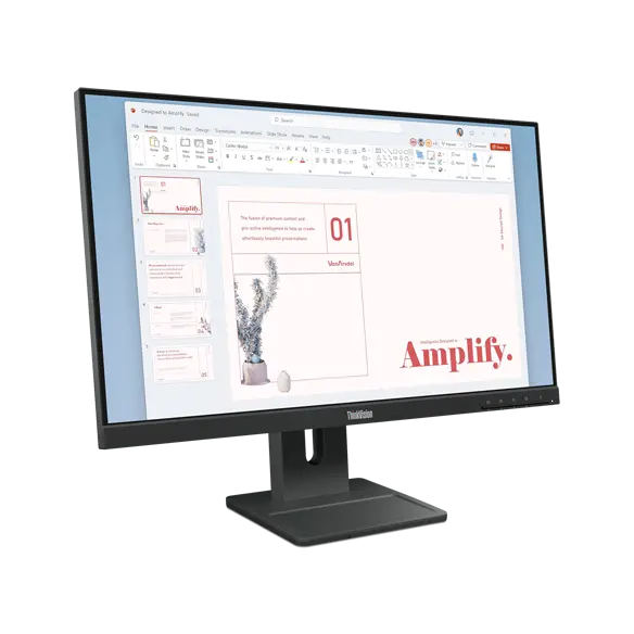[64BAMAT1EU] Lenovo ThinkVision E24-40 / 23.8" FHD 1920x1080 / LED IPS / 100Hz 4ms / HDMI, DisplayPort, VGA / Haut-Parleurs / Inclinaison, Pivot, Rotation, Hauteur / Garantie 3 Ans Constructeur