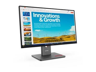 [64B1GAT1EU] Lenovo ThinkVision P24QD-40 / 24" QHD 2560*1440 / WLED IPS / 120Hz 4ms / HUB-USB, RJ45 / DisplayPort, HDMI, USB-C / VESA Mount / Tilt, Rotate, Pivot, Height / 3 Years Manufacturer Warranty