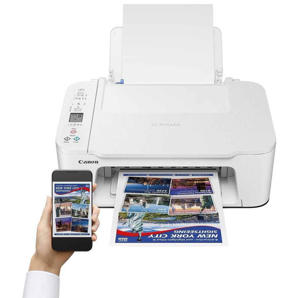 [6671C026] CANON PIXMA TS3751i MFP colour inkjet Legal 216x356mm A4 7.7ipm Print 60sheets Wi-Fi USB White