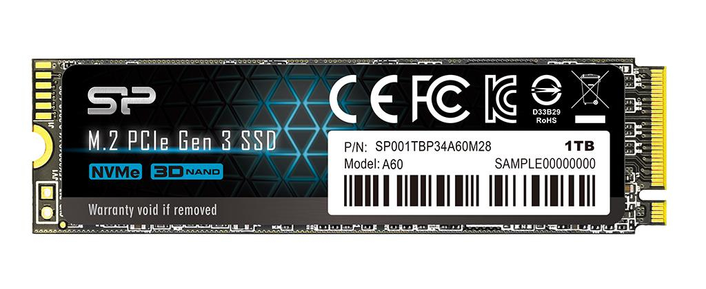 SILICON POWER P34A60 - 2 TB M.2 2280 NVMe PCIe 3x4  SSD