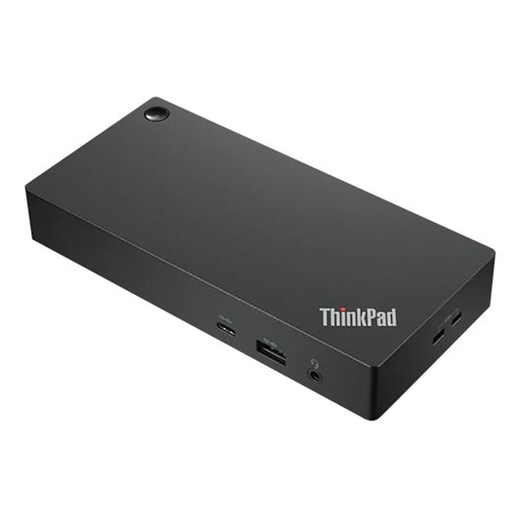 [40AY0090EU] Lenovo Station d'Accueil ThinkPad Universal USB-C / 90W / 1x HDMI 2.1, 2x DisplayPort 1.4 / 3x USB 3.2 Gen 2, 2x USB 2.0, 1x USB-C / 2x 4K@60Hz, 1x 4K@30 Hz / 1x Gigabit Ethernet / Garantie 3 Ans Constructeur