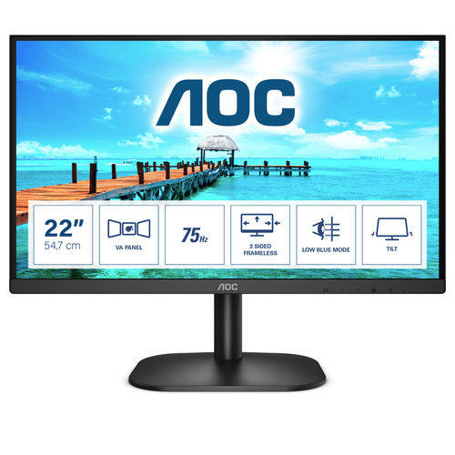 [22B2H/EU] Moniteurs AOC 22B2H/EU 21.5" 1920x1080 75Hz VA 16:9
