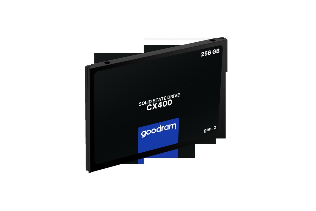 [SSDPR-CX400-256-G2] GOODRAM CX400 Gen.2 / SSD 256 Go 3D NAND / 2.5" 7mm SATA 6Gb/s / Lecture 550 Mo/s - Écriture 480 Mo/s / Garantie 3 Ans Constructeur