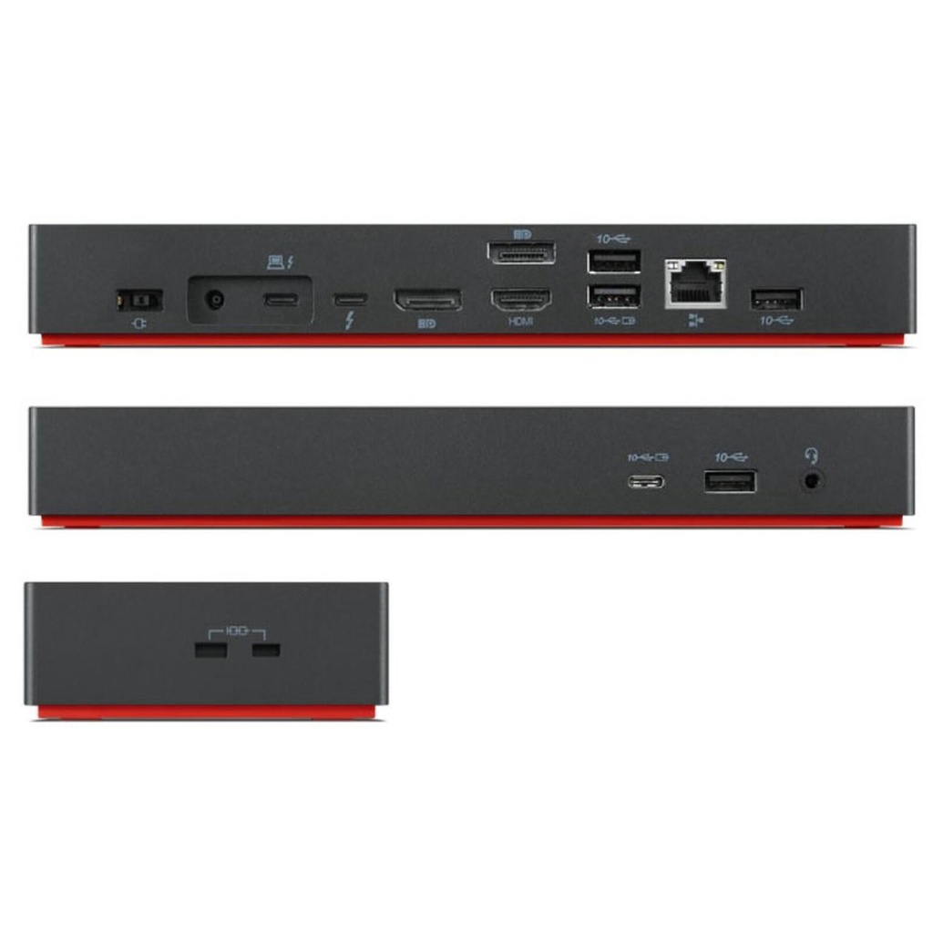 [40B00135EU] Lenovo ThinkPad Universal Thunderbolt 4 Dock / 135W / 1x HDMI 2.1, 2x DisplayPort 1.4 / 4x USB 3.2 Gen 2, 1x USB-C 3.2 Gen 2 / 1x 8K@30Hz Via HDMI 2.1, 4x 4K@60 Hz / 1x Gigabit Ethernet / 3-Year Manufacturer Warranty
