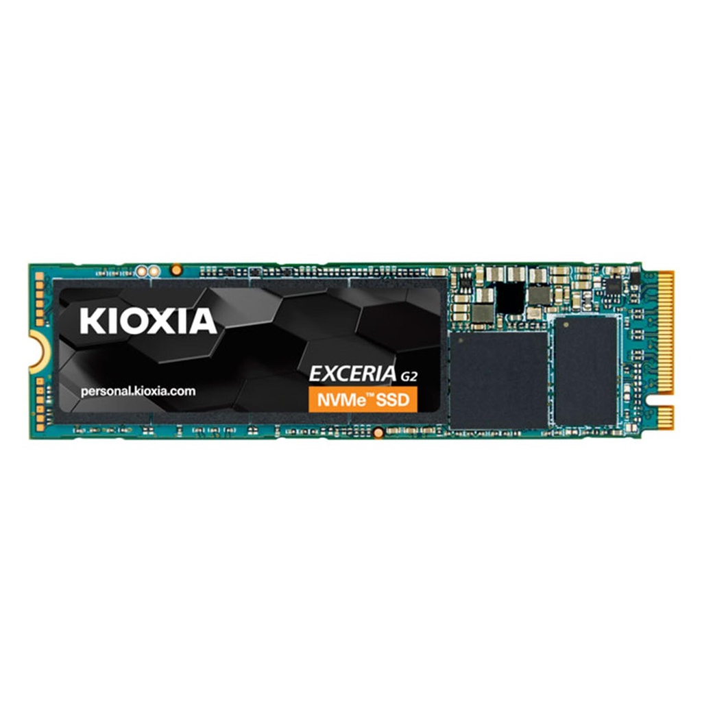 [LRC20Z500GG8] KIOXIA EXCERIA G2 / SSD 500 Go 3D NAND / M.2 2280 NVMe - PCIe 3.0 x4 / Lecture 2100 Mo/s - Écriture 1700 Mo/s / Garantie 5 Ans Constructeur