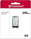 Transcend MTE400S / SSD 256 Go 3D NAND / M.2 2242 PCIe 3.0 x4 / Lecture 2000 Mo/s - Écriture 1000 Mo/s / Garantie 5 Ans Constructeur