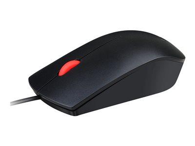 [4Y50R20863] Lenovo Essential USB Black (Red Wheel) Mouse
